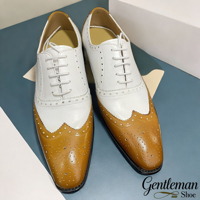 Shop Now: Multicolor Wing - tip Brogue Oxford Shoes for a Stylish Step