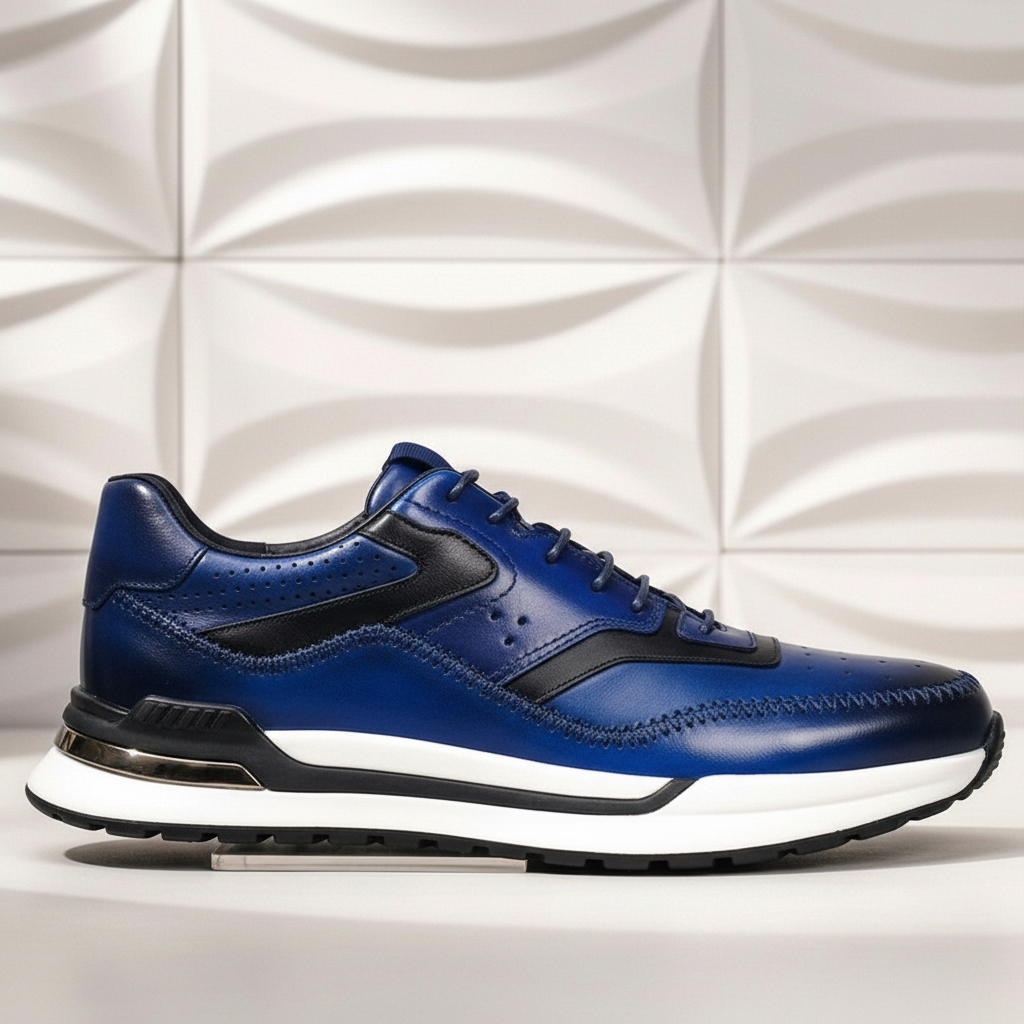 Men’s Premium Cowhide Leather Casual Sneakers – Multiple Colors