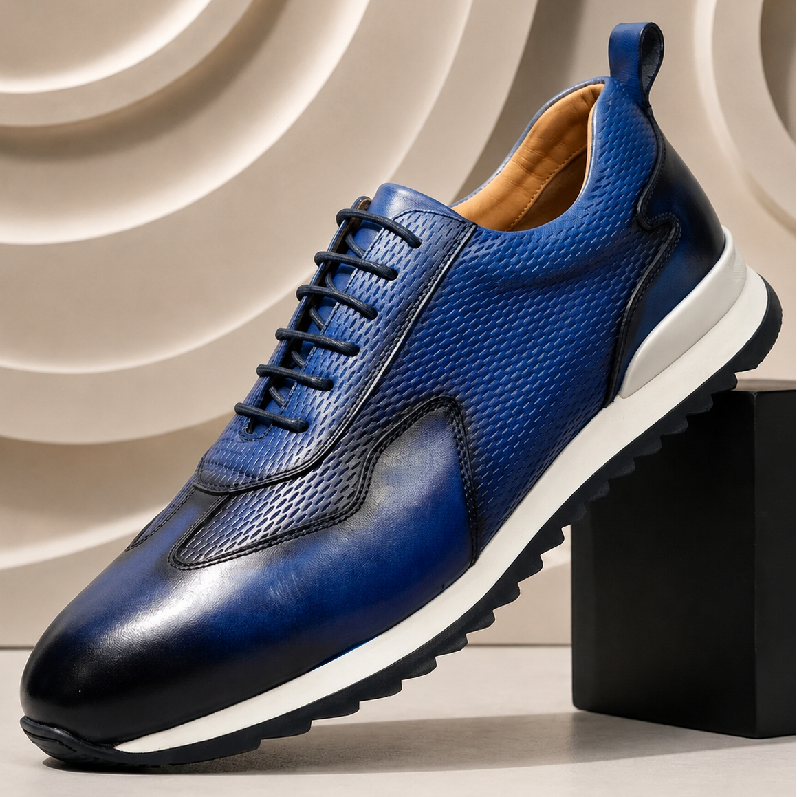Men’s Premium Cowhide Leather Casual Sneakers – Multiple Colors