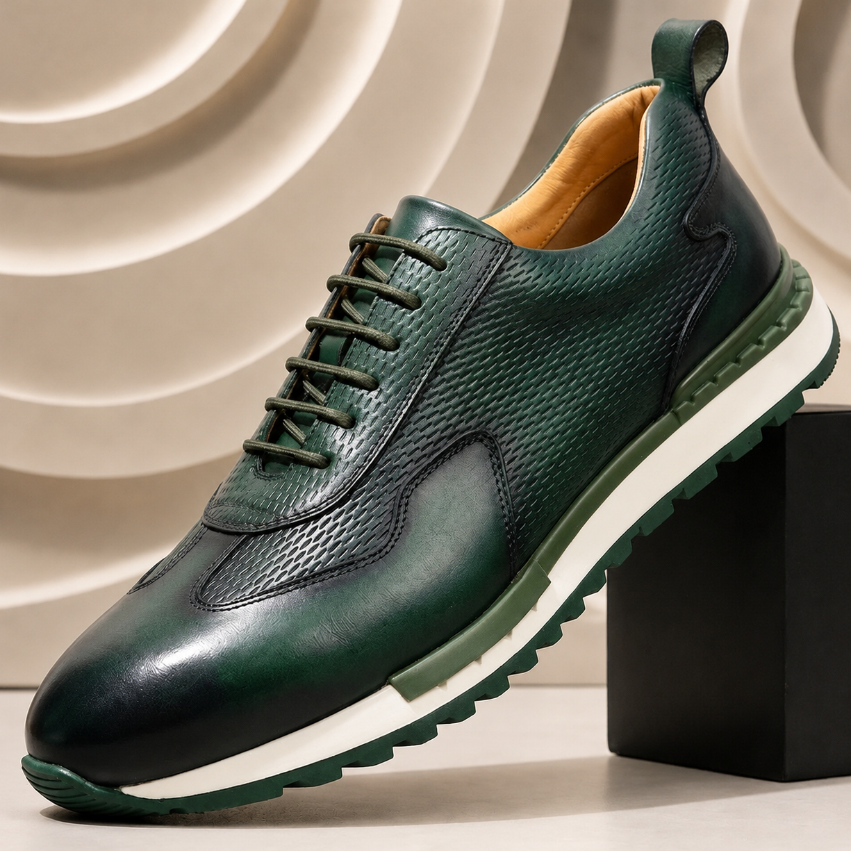 Men’s Premium Cowhide Leather Casual Sneakers – Multiple Colors