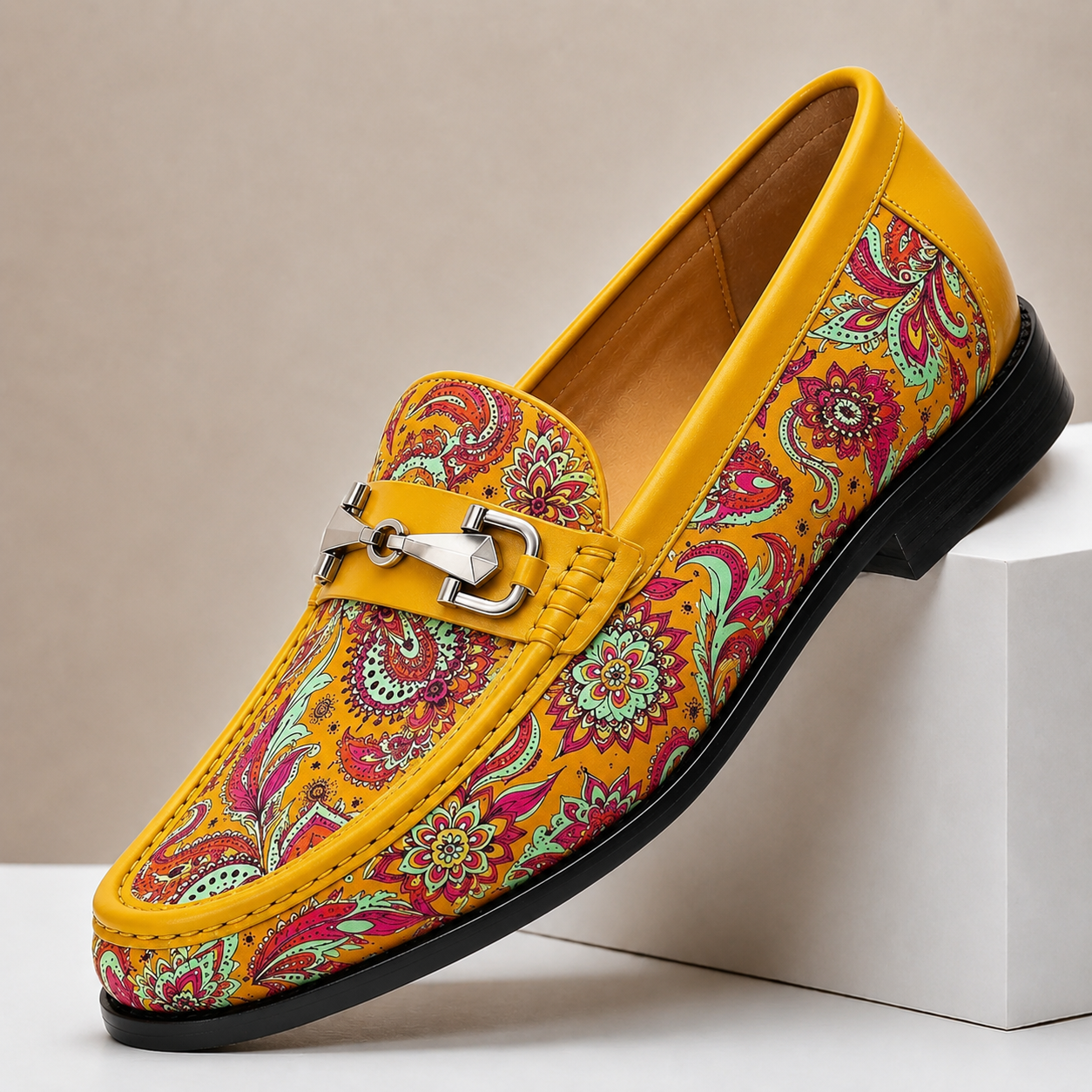 Men's Genuine Leather Horsebit Loafers—Luxury Slip-On Dress Shoes