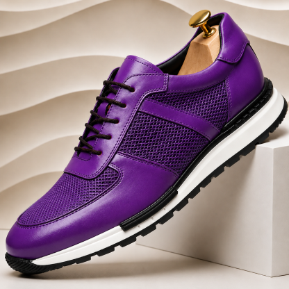 Men’s Premium Cowhide Leather Casual Sneakers – Multiple Colors