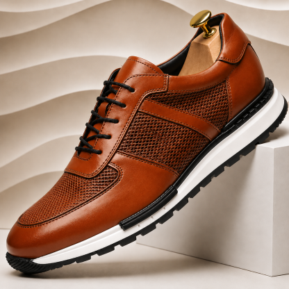 Men’s Premium Cowhide Leather Casual Sneakers – Multiple Colors