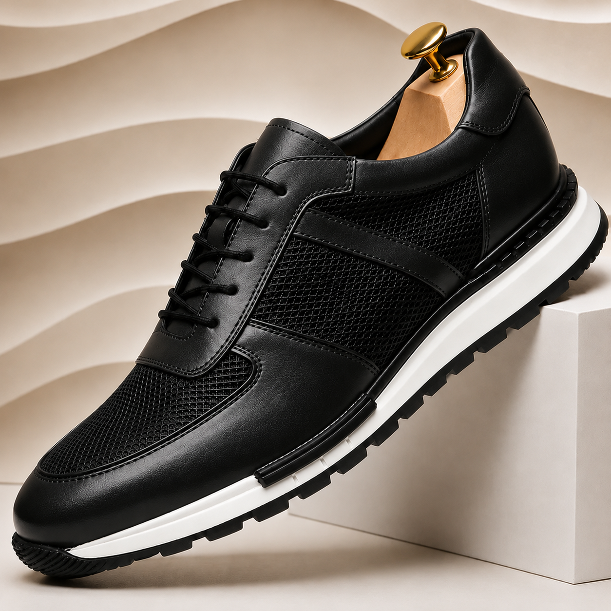 Men’s Premium Cowhide Leather Casual Sneakers – Multiple Colors