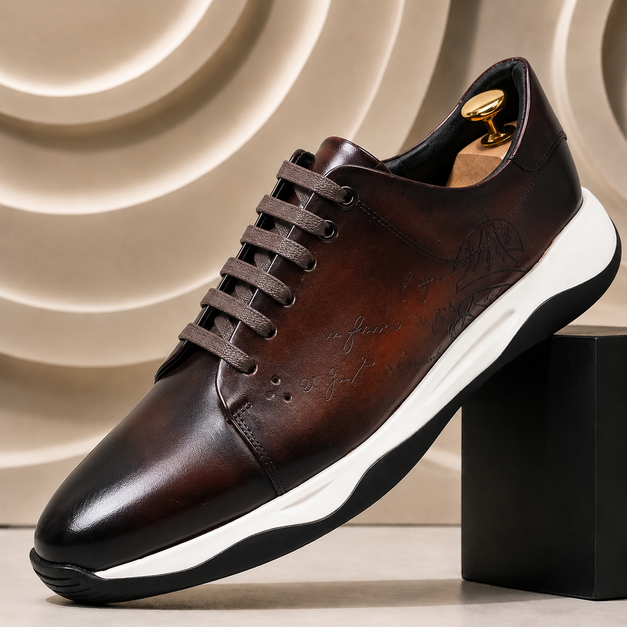 Men’s Premium Cowhide Leather Casual Sneakers – Multiple Colors