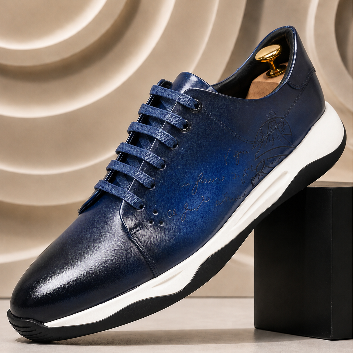 Men’s Premium Cowhide Leather Casual Sneakers – Multiple Colors