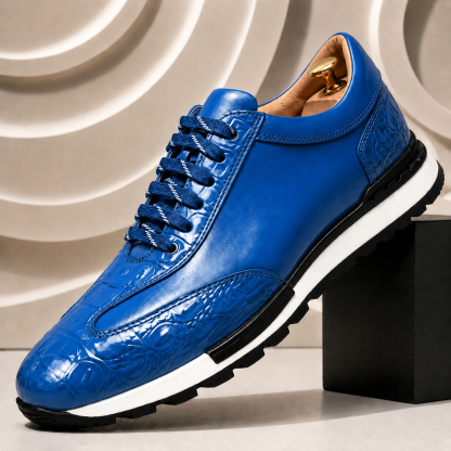 Men’s Premium Cowhide Leather Casual Sneakers – Multiple Colors