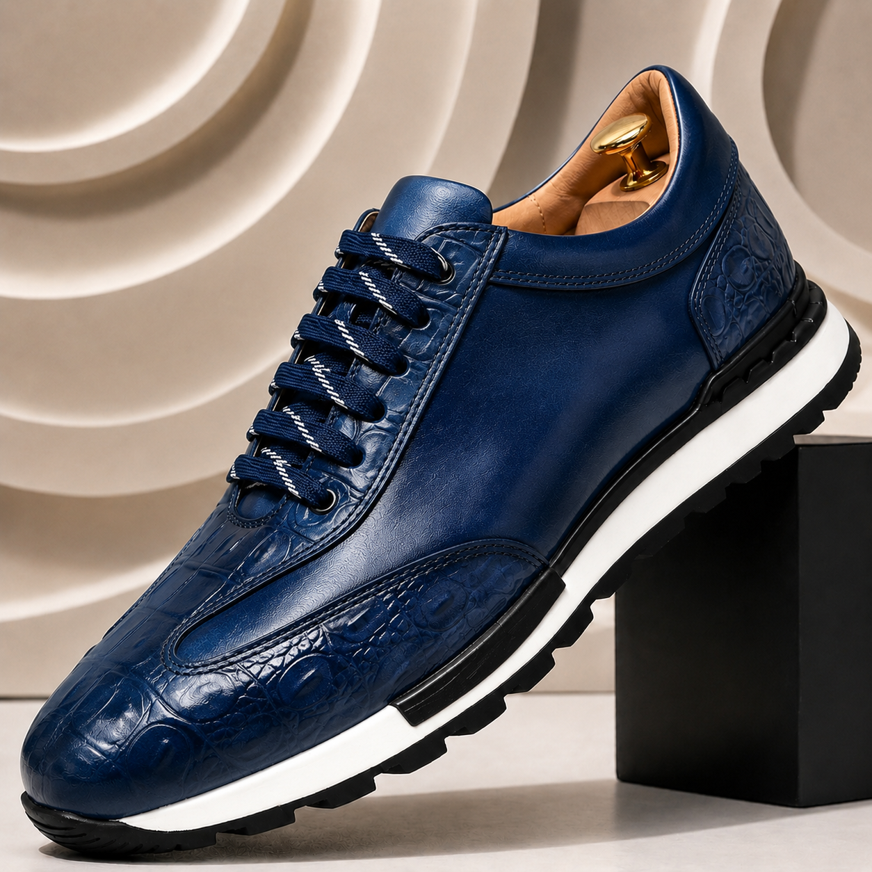Men’s Premium Cowhide Leather Casual Sneakers – Multiple Colors
