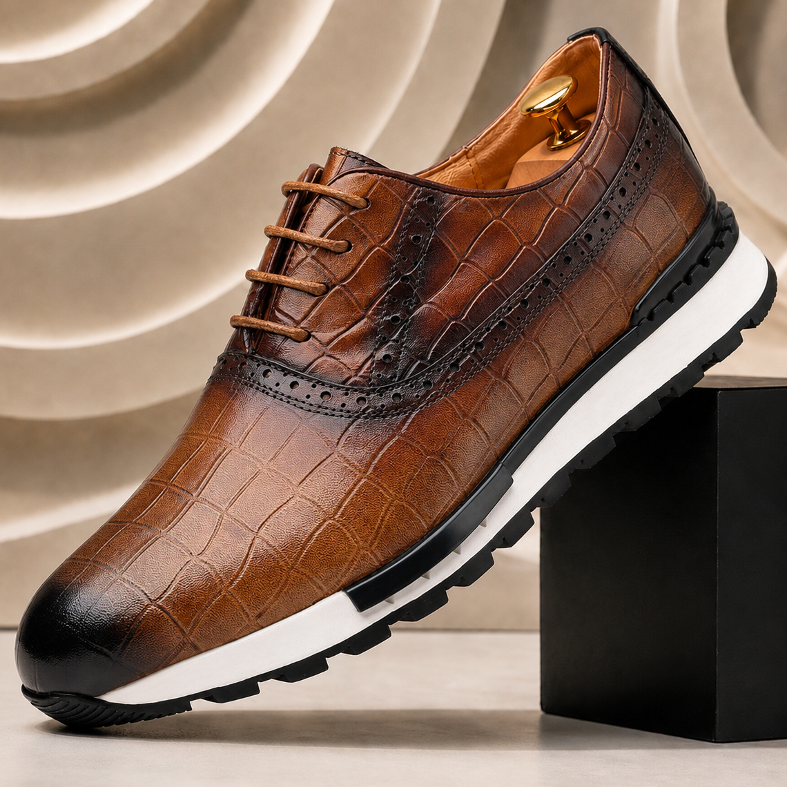 Men’s Premium Cowhide Leather Casual Sneakers – Multiple Colors