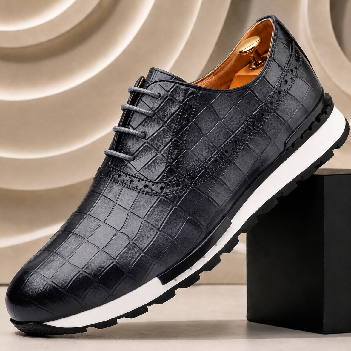 Men’s Premium Cowhide Leather Casual Sneakers – Multiple Colors