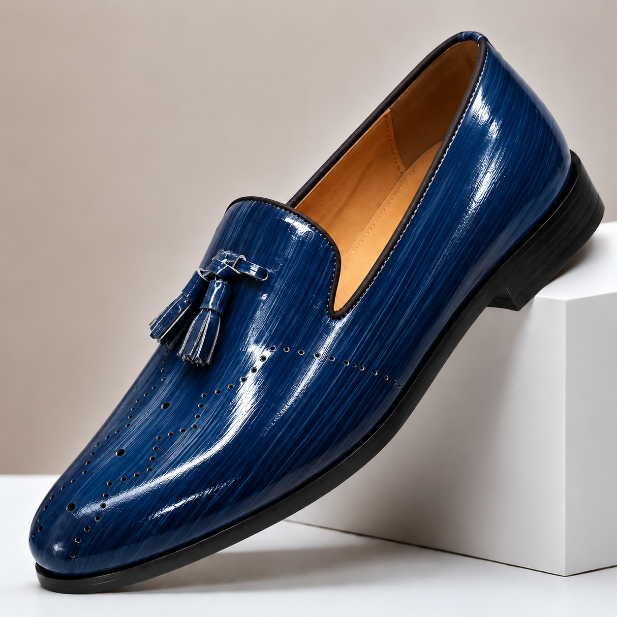 Kalvana Cowhide Leather Loafers