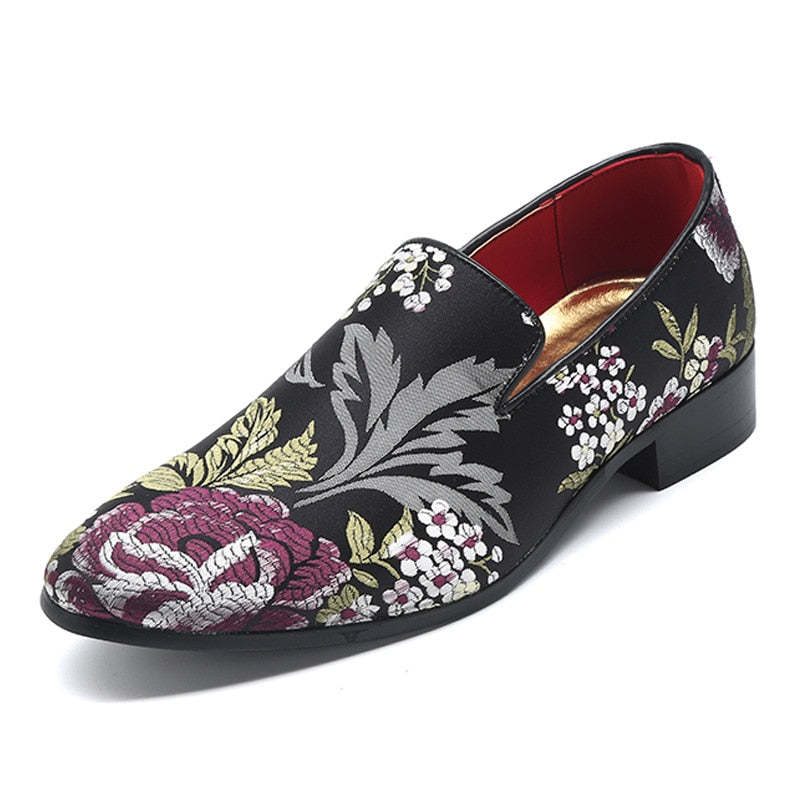 Exquisite Chinese Style Embroidery Men Loafers Shoes