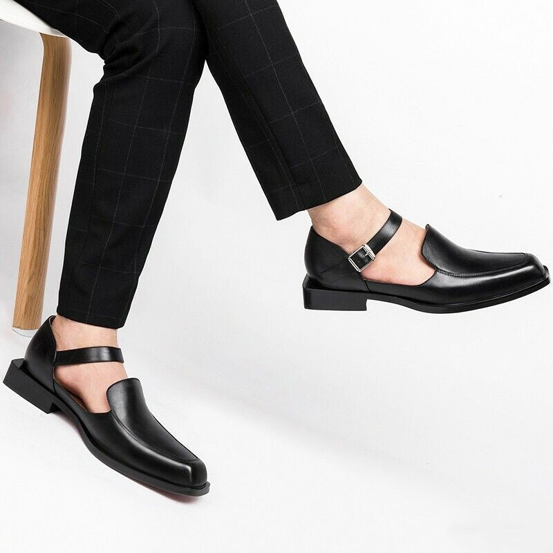 Dan Anthony Black Leather Sandals