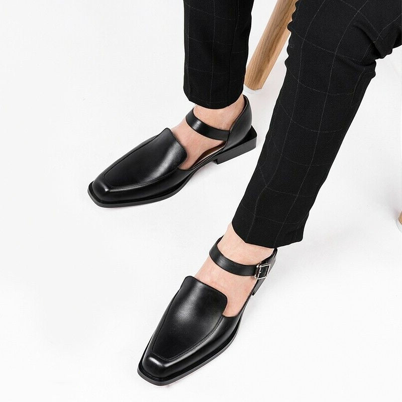 Dan Anthony Black Leather Sandals