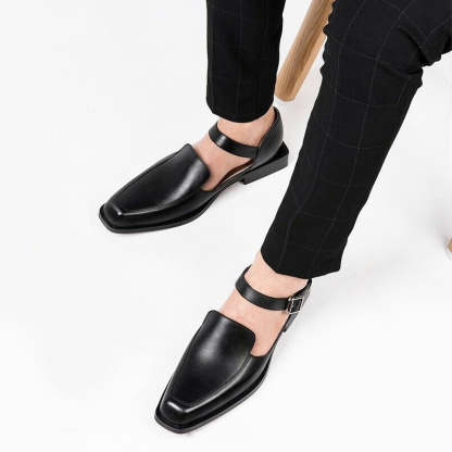 Dan Anthony Black Leather Sandals