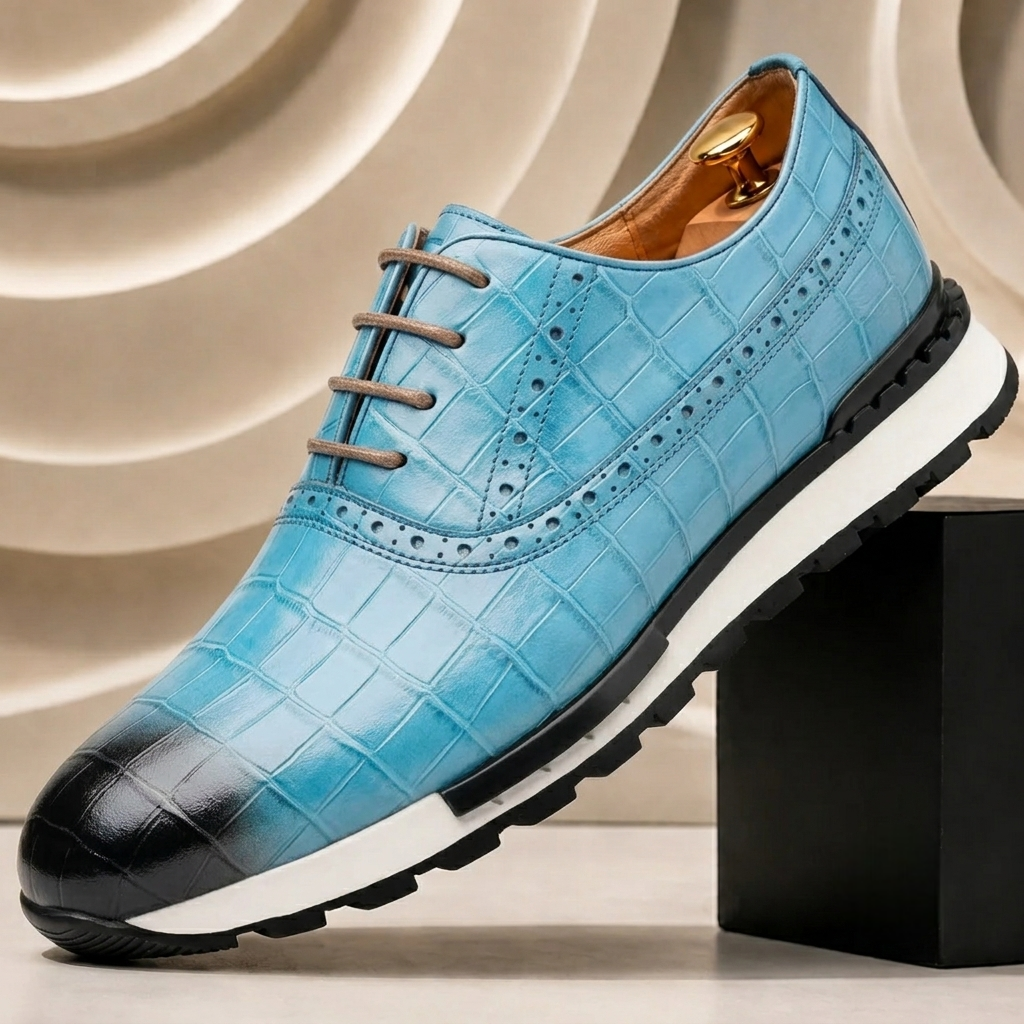 Men’s Premium Cowhide Leather Casual Sneakers – Multiple Colors