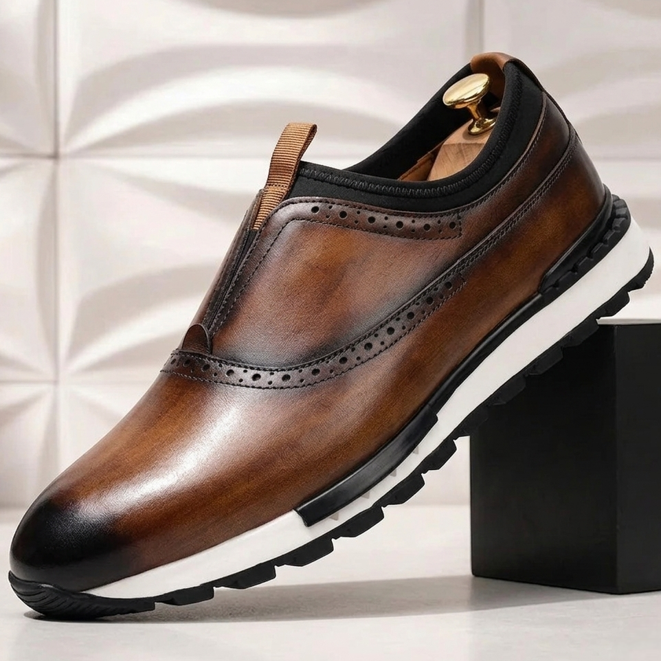 Men’s Premium Cowhide Leather Casual Sneakers – Multiple Colors