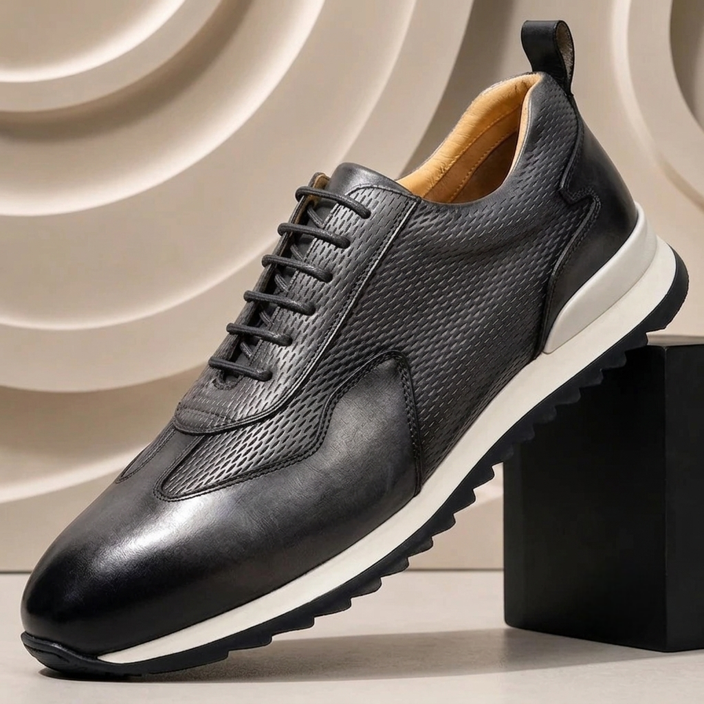 Men’s Premium Cowhide Leather Casual Sneakers – Multiple Colors