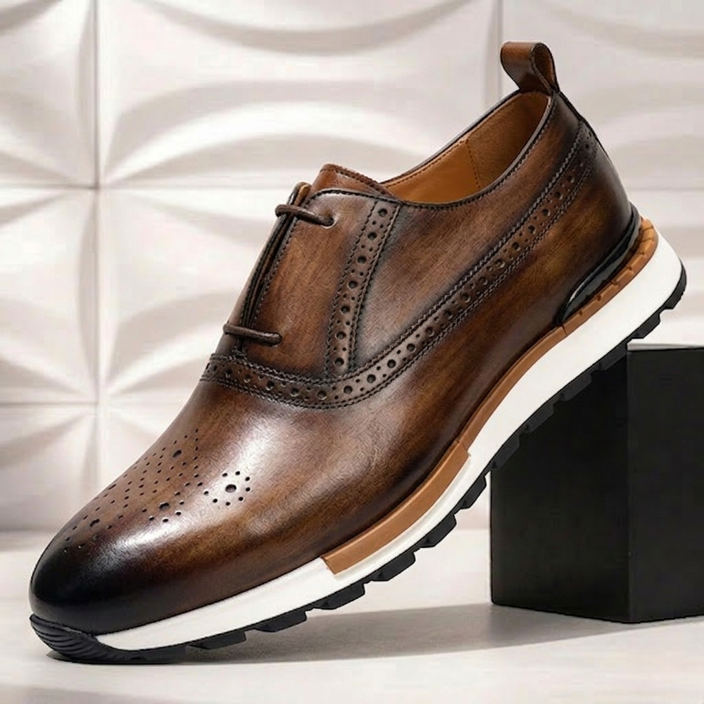 Men’s Premium Cowhide Leather Casual Sneakers – Multiple Colors