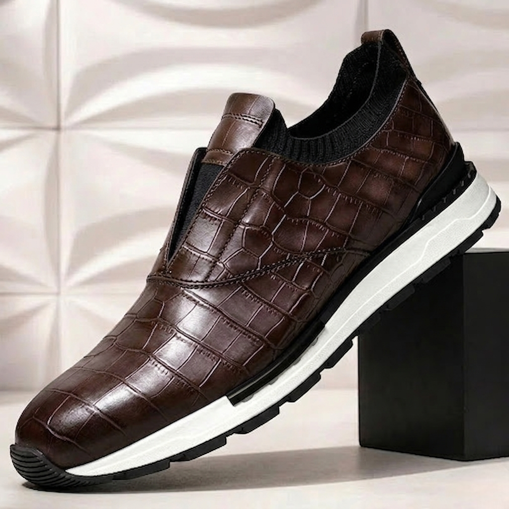 Men’s Premium Cowhide Leather Casual Sneakers – Multiple Colors