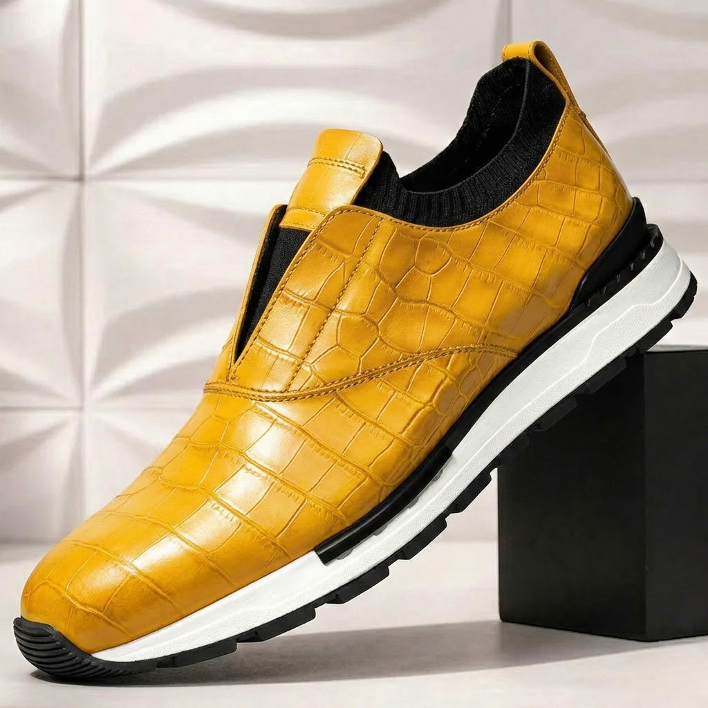 Men’s Premium Cowhide Leather Casual Sneakers – Multiple Colors