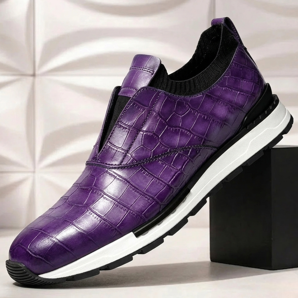 Men’s Premium Cowhide Leather Casual Sneakers – Multiple Colors