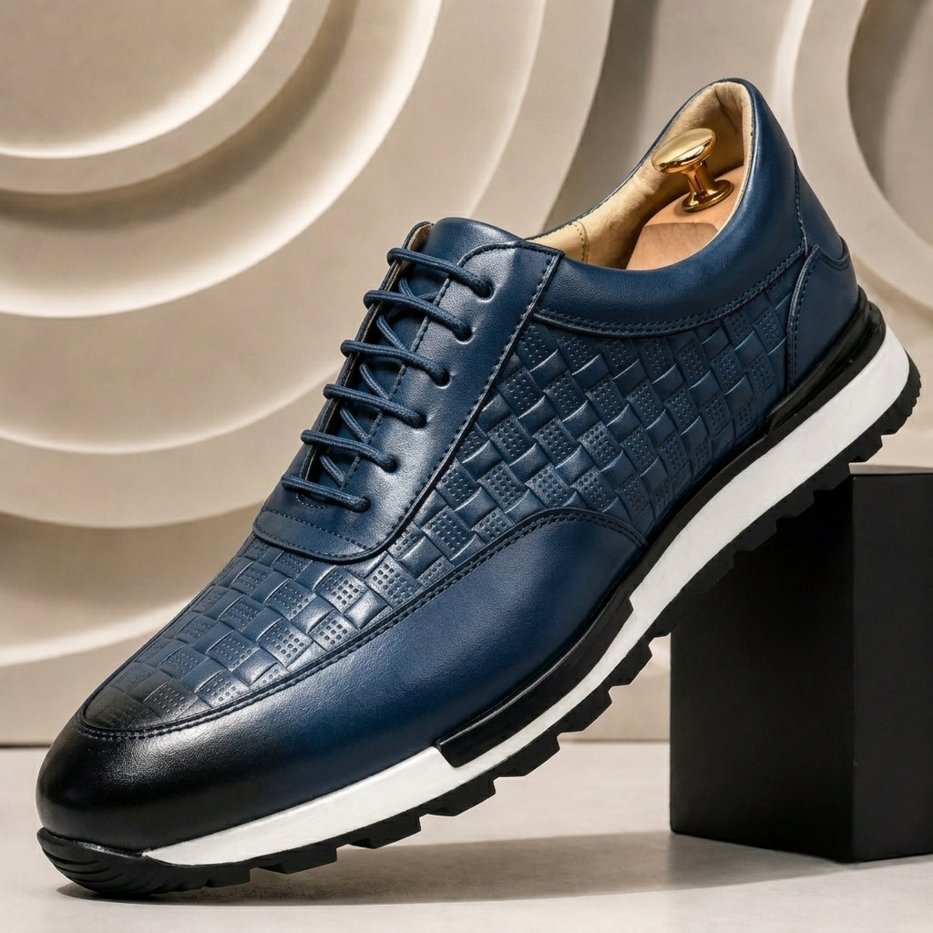 Men’s Premium Cowhide Leather Casual Sneakers – Multiple Colors