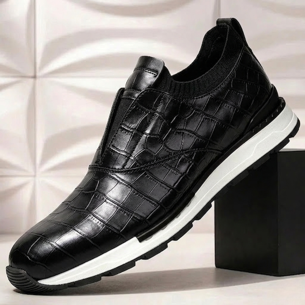 Men’s Premium Cowhide Leather Casual Sneakers – Multiple Colors