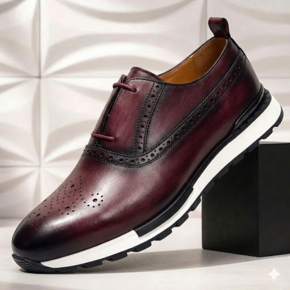Men’s Premium Cowhide Leather Casual Sneakers – Multiple Colors