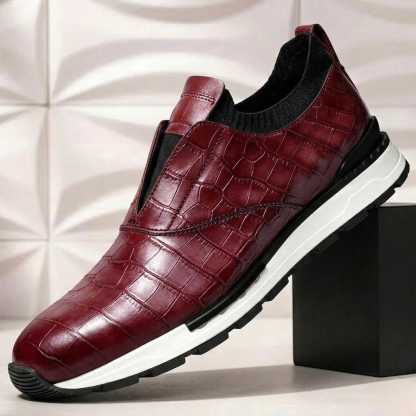Men’s Premium Cowhide Leather Casual Sneakers – Multiple Colors