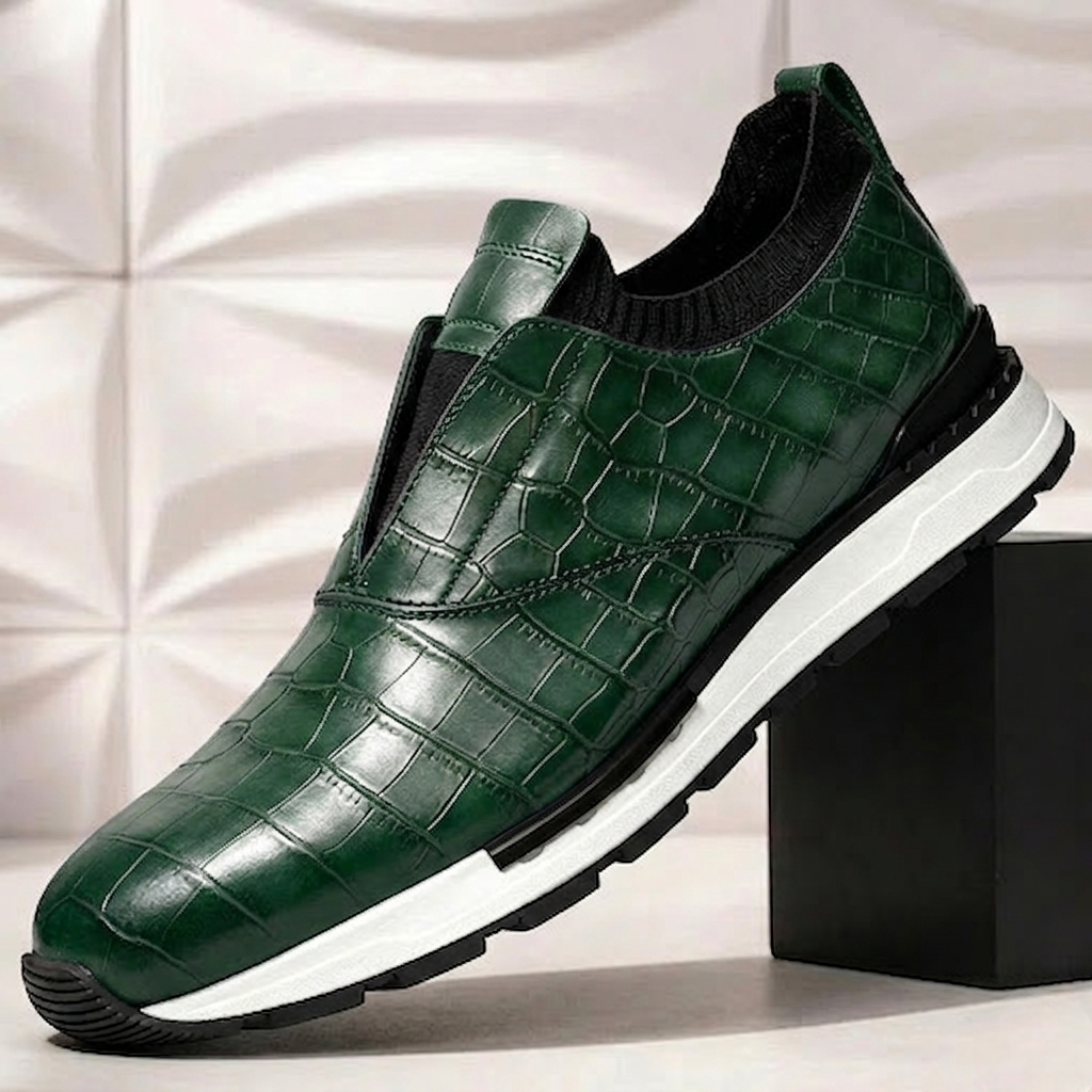 Men’s Premium Cowhide Leather Casual Sneakers – Multiple Colors