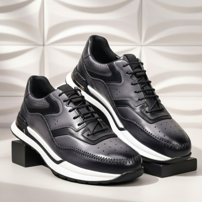 Men’s Premium Cowhide Leather Casual Sneakers – Multiple Colors