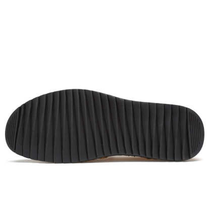 Men's plus size black khaki yellow soft bottom leather casual shoes