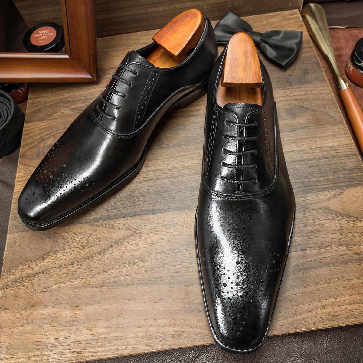 GUYSTEP™-luxury men oxford shoes handmade genuine leather men's dress shoes