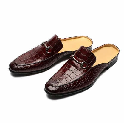 Men's pu leather shoes casual retro classic casual slippers