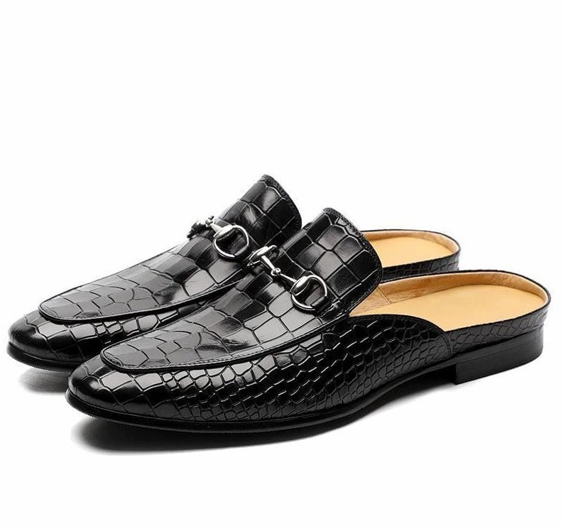 Men's pu leather shoes casual retro classic casual slippers
