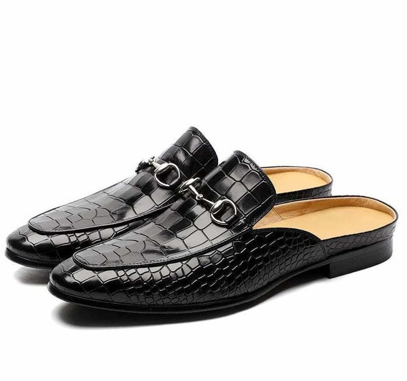 Men's pu leather shoes casual retro classic casual slippers