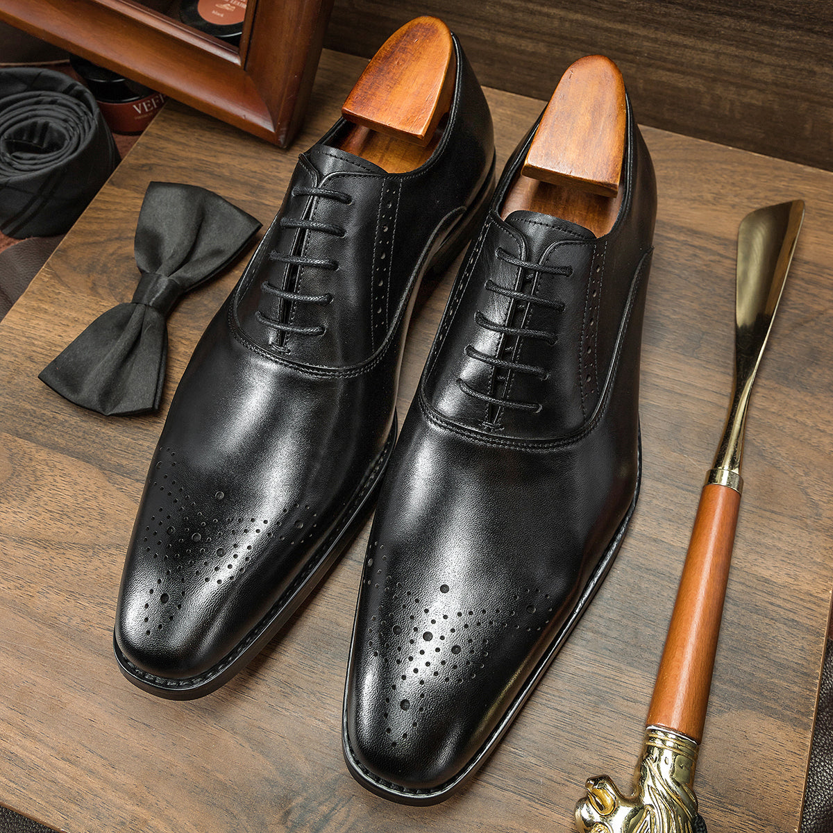GUYSTEP™-luxury men oxford shoes handmade genuine leather men's dress shoes