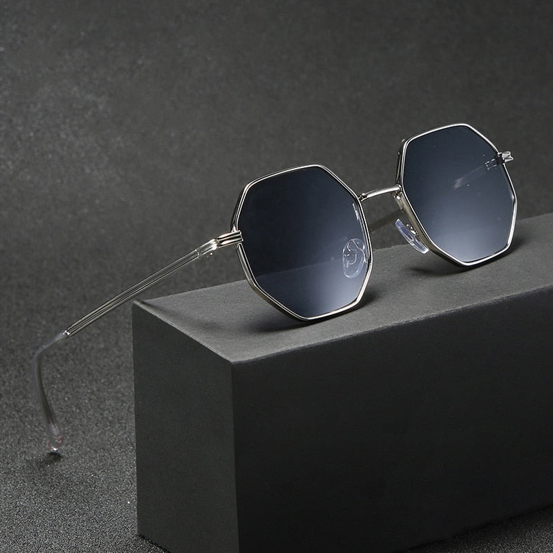 Resin Lenses Polygon Aviator Sunglasses