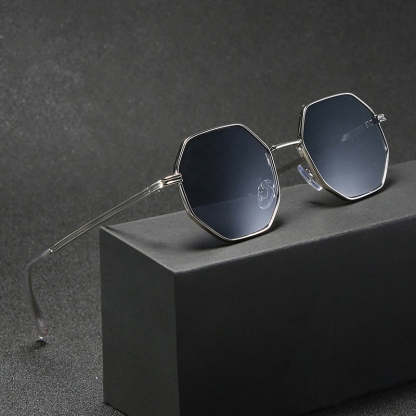 Resin Lenses Polygon Aviator Sunglasses