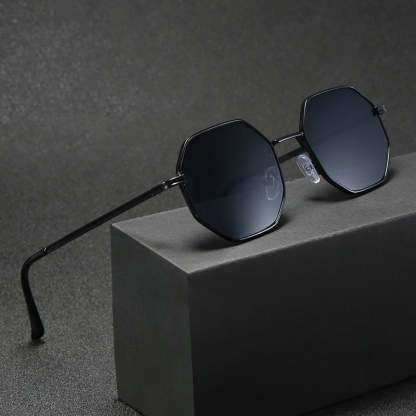 Resin Lenses Polygon Aviator Sunglasses