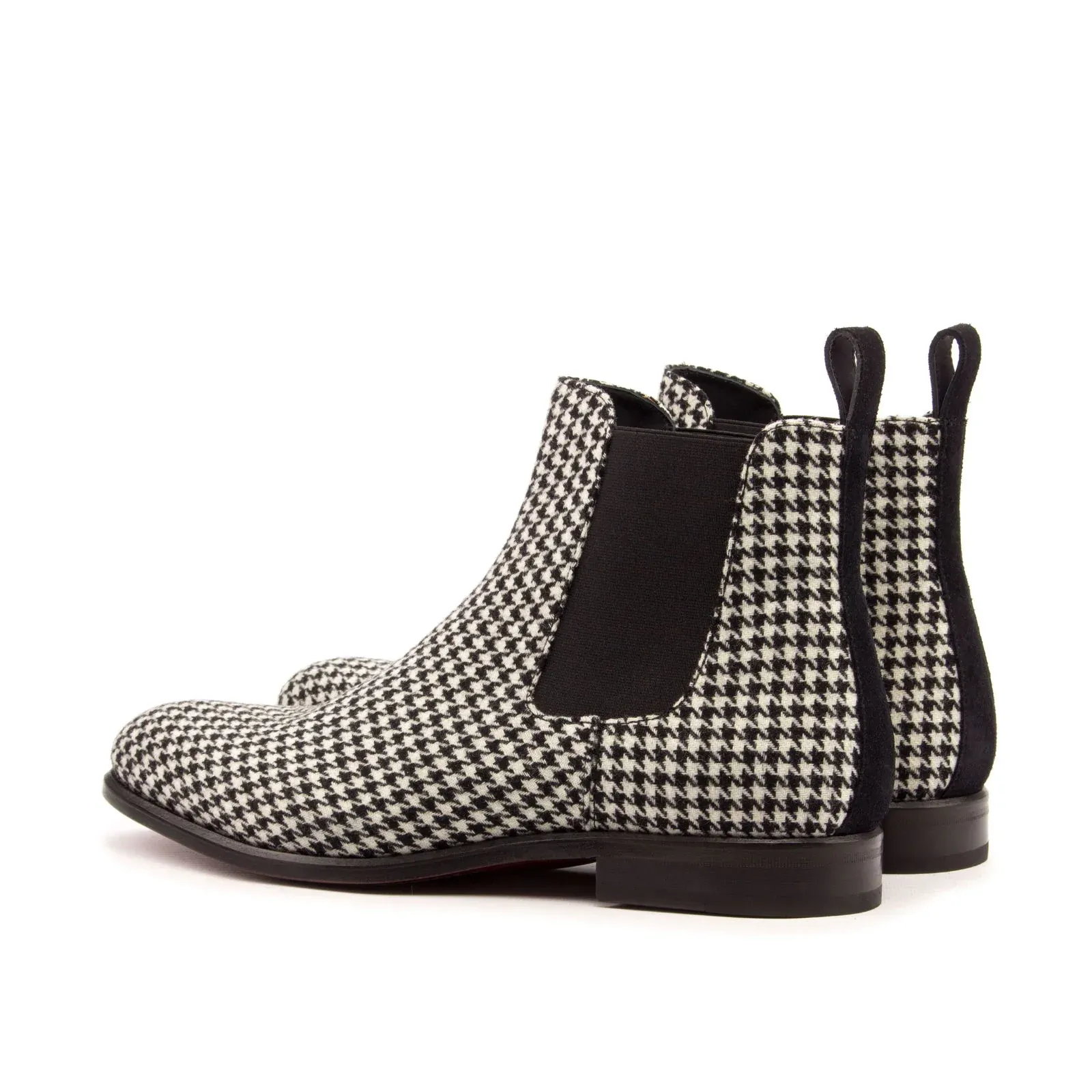 Classic Houndstooth Chelsea Boots