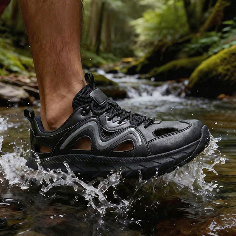 Men's breathable perforated outdoor water sports shoes