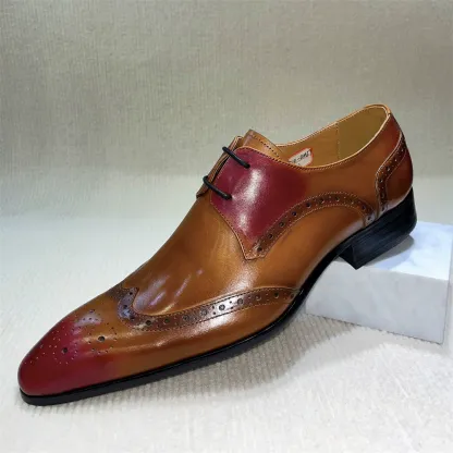 [Copy]High-end quality handmade first-layer cowhide embossed new style business casual loafers