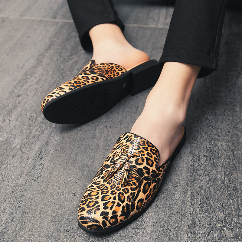 Summer Tassel Casual Leopard Print Slippers
