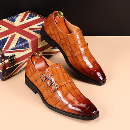 Factory direct sales of new summer business casual men's leather shoes foreign trade cross-border large size one piece wholesale
