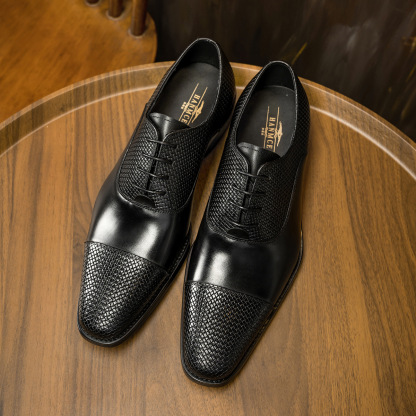 Men's business formal British style leather Oxford shoes