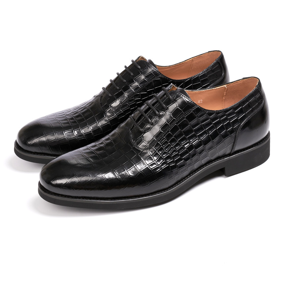 Men's business leather shoes genuine leather first layer cowhide versatile fashion breathable Oxford shoes