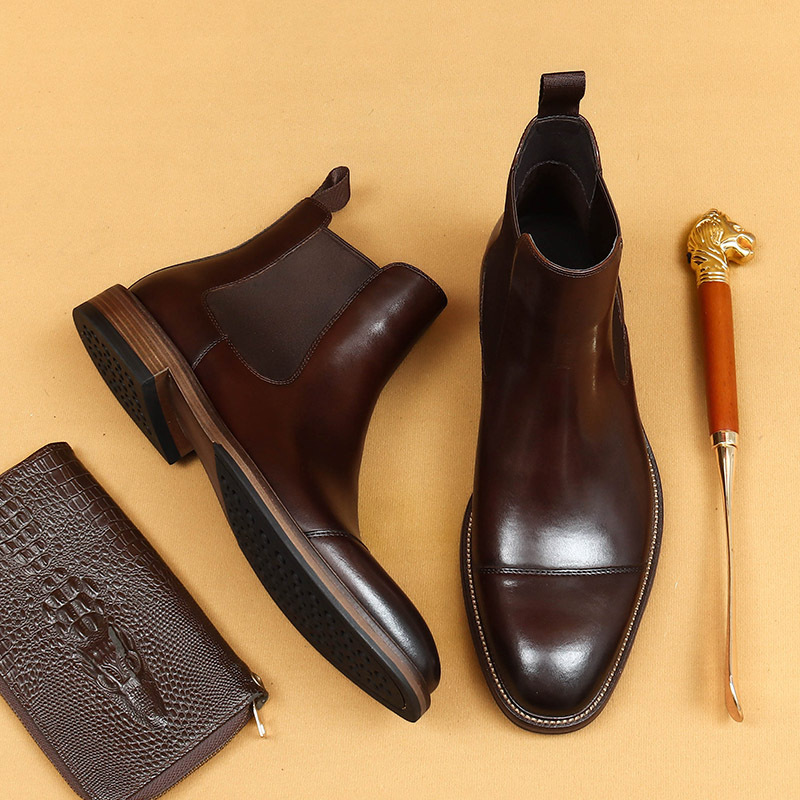 [Copy]Men's Genuine Leather Wingtip Derby Shoes—Two-Tone Brogue Derbies Suitable for Weddings and Business Occasions