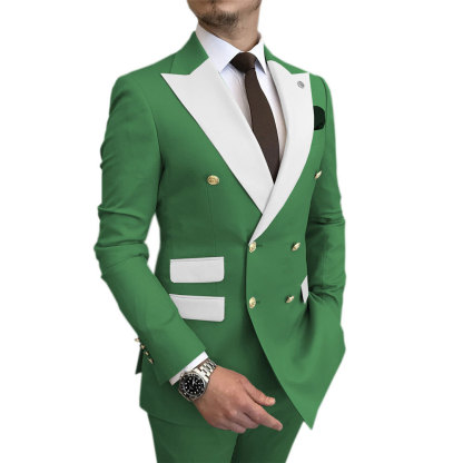 Men's two-piece suit 2024 new cross-border wedding groom best man suit men's business Korean suit